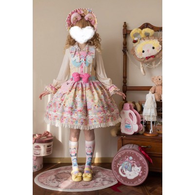 Chemical Romance Sweetheart Candy House Salopette and JSK(Reservation/3 Colours/Full Payment Without Shipping)